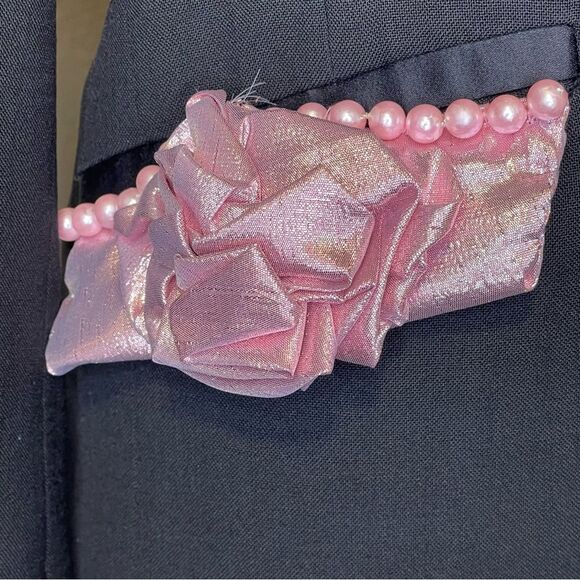 Lord West One Of A Kind Custom Blazer Black with Pink Embellishments Size Small - Picture 4 of 13